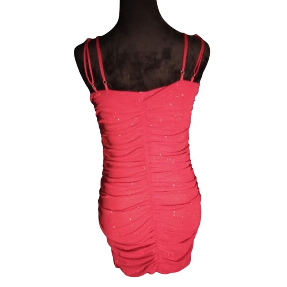 Lucy in the Sky Women's Size Small Red sparkly bodycon mini dress - Picture 2 of 6